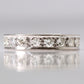 Art Deco 18ct White Gold Diamond Eternity Ring Size M 1/2 - Friar House