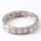 Art Deco 18ct White Gold Diamond Eternity Ring Size M 1/2 - Friar House