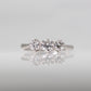 Art Deco 18ct White Gold Diamond Three Stone Ring - Friar House