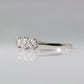 Art Deco 18ct White Gold Diamond Three Stone Ring - Friar House