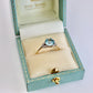 Art Deco 18ct Yellow Gold 1.75 Carat Blue Zircon Ring - Friar House