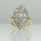 Art Deco 18ct Yellow Gold 2.5 Carat Diamond Marquise Panel Ring - Friar House