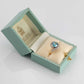 Art Deco 18ct Yellow Gold Blue Zircon and Diamond Cluster Ring - Friar House