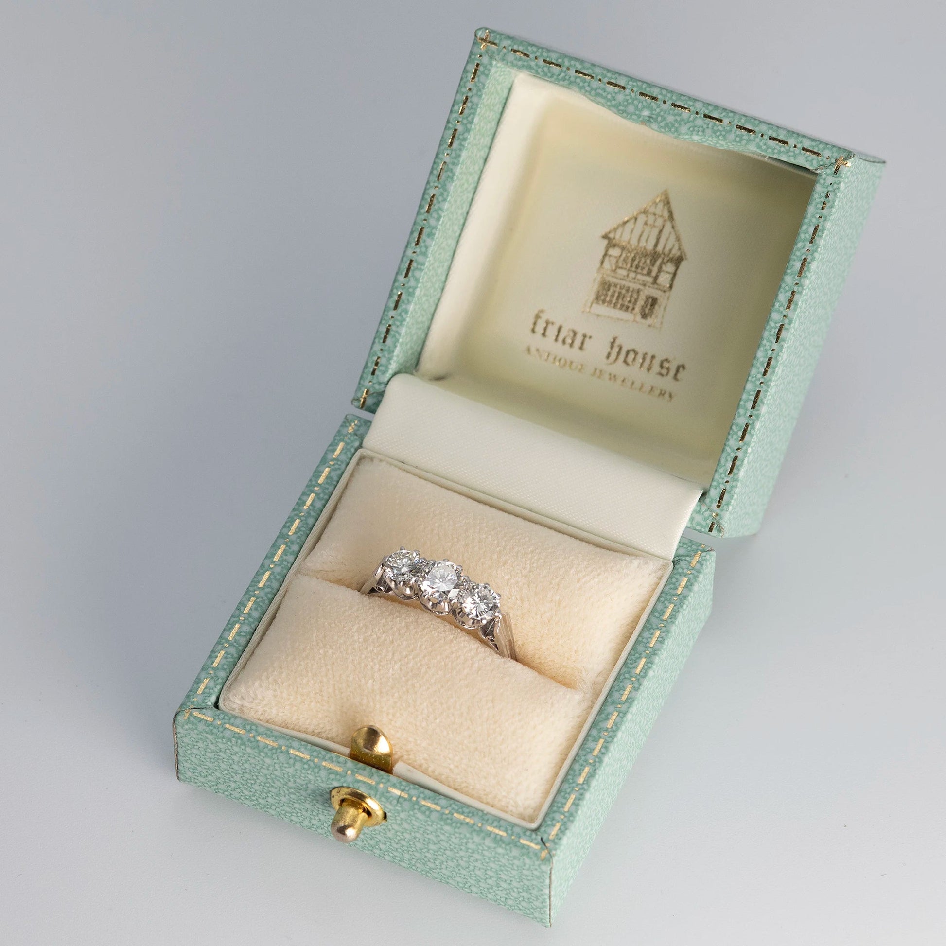 Art Deco 18ct Yellow Gold Diamond Five Stone Ring - Friar House