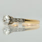 Art Deco 18ct Yellow Gold Diamond Solitaire Ring - Friar House
