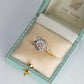 Art Deco 18ct Yellow Gold Diamond Three Stone Cross Over Ring - Friar House