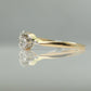 Art Deco 18ct Yellow Gold Diamond Three Stone Crossover Ring - Friar House