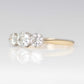 Art Deco 18ct Yellow Gold Diamond Three Stone Ring - Friar House