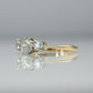 Art Deco 18ct Yellow Gold Diamond Three Stone Ring - Friar House