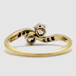 Art Deco 18ct Yellow Gold Diamond Two Stone Twist Ring - Friar House