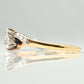 Art Deco 18ct Yellow Gold Diamond Two Stone Twist Ring - Friar House