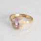 Art Deco 18ct Yellow Gold Pink Sapphire and Diamond Cluster Ring - Friar House