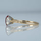 Art Deco 18ct Yellow Gold Ruby and Diamond Three Stone Ring - Friar House