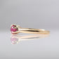 Art Deco 18ct Yellow Gold Ruby and Diamond Three Stone Ring - Friar House