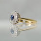 Art Deco 18ct Yellow Gold Sapphire and Diamond Cluster Ring - Friar House