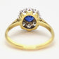 Art Deco 18ct Yellow Gold Sapphire and Diamond Cluster Ring - Friar House