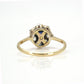 Art Deco 18ct Yellow Gold Sapphire and Diamond Cluster Ring - Friar House