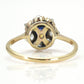 Art Deco 18ct Yellow Gold Sapphire and Diamond Cluster Ring - Friar House