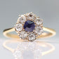 Art Deco 18ct Yellow Gold Sapphire and Diamond Cluster Ring - Friar House