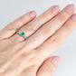Art Deco 1920's Platinum Emerald and Diamond Five Stone Ring - Friar House