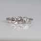 Art Deco 1930's 18ct White Gold Diamond Three Stone Ring - Friar House