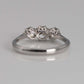 Art Deco 1930's 18ct White Gold Diamond Three Stone Ring - Friar House