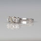 Art Deco 1930's 18ct White Gold Diamond Three Stone Ring - Friar House