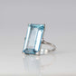 Art Deco 1930's Platinum 12 Carat Aquamarine Ring - Friar House