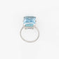 Art Deco 1930's Platinum 12 Carat Aquamarine Ring - Friar House