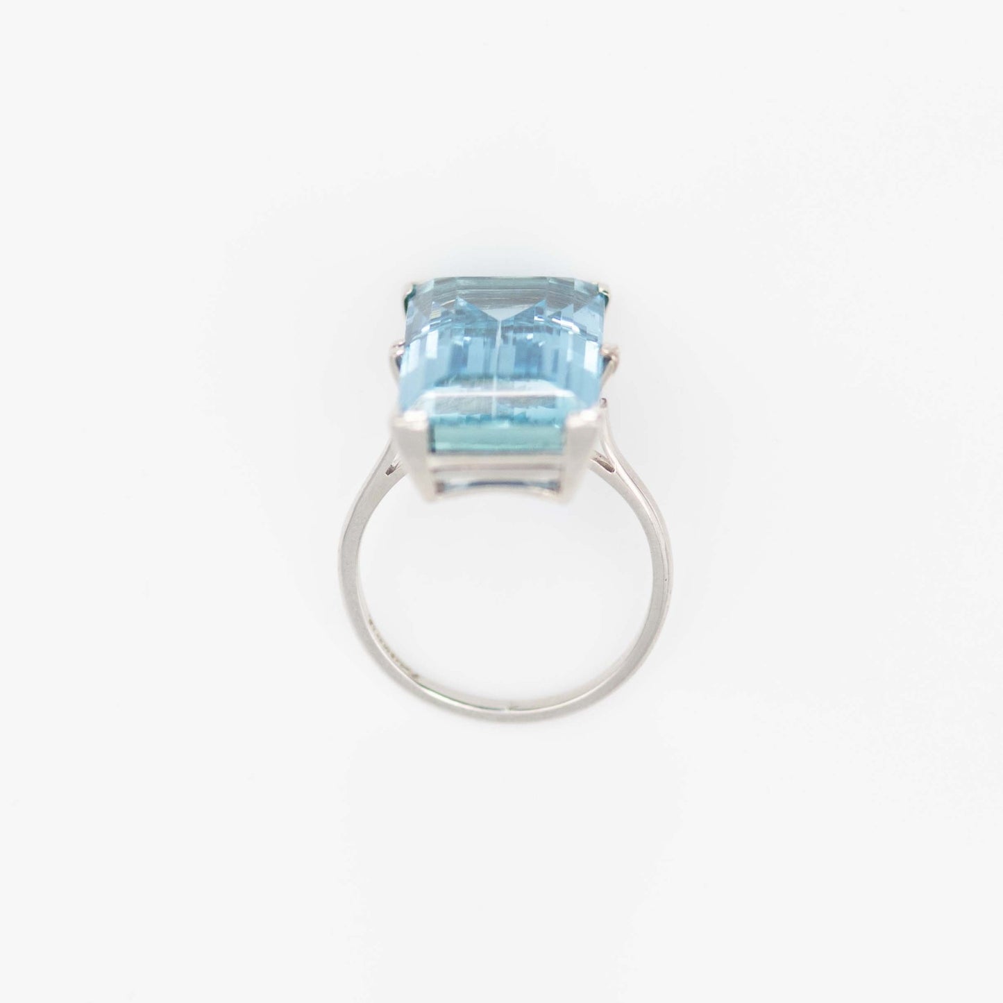 Art Deco 1930's Platinum 12 Carat Aquamarine Ring - Friar House