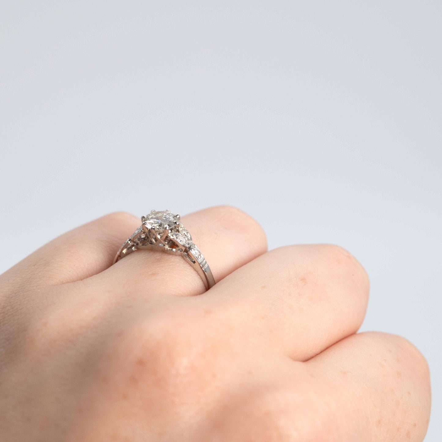 Art Deco 1930's Platinum Diamond Solitaire Ring - Friar House