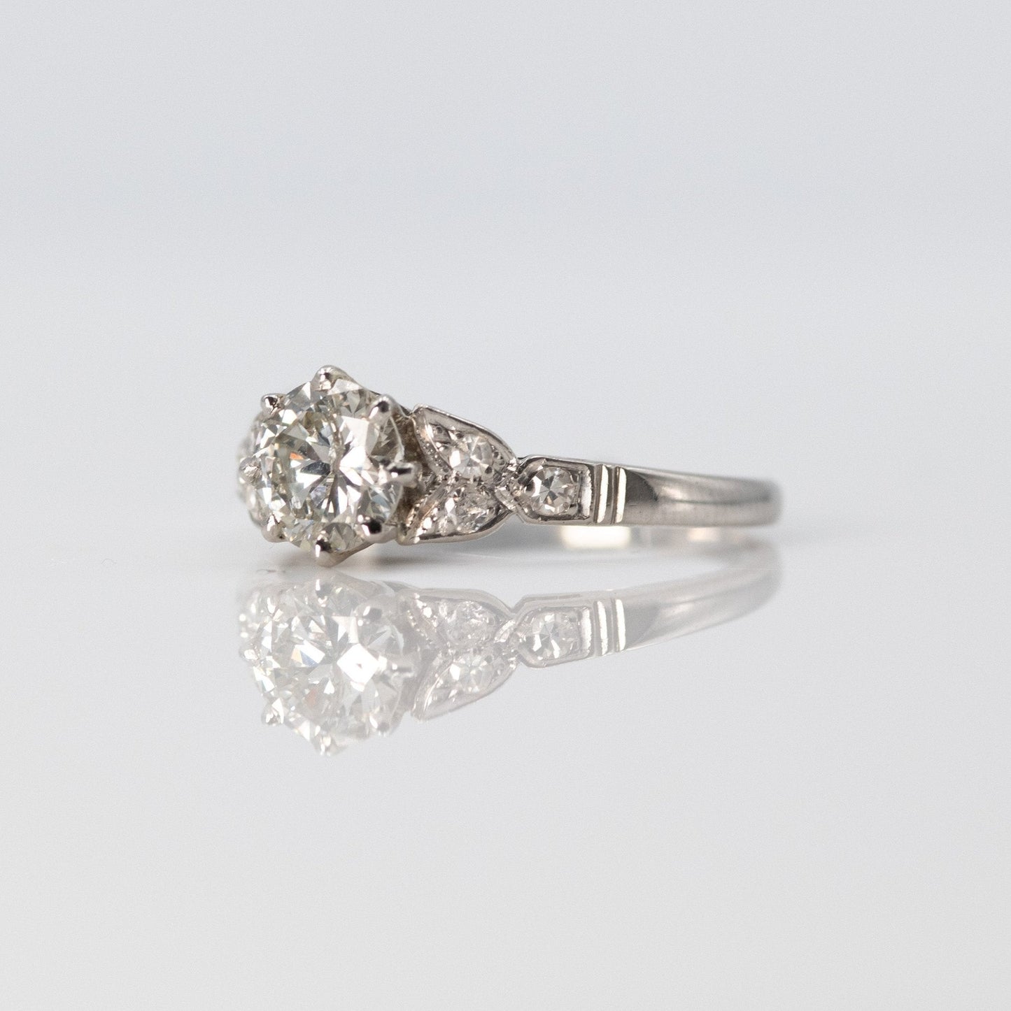 Art Deco 1930's Platinum Diamond Solitaire Ring - Friar House