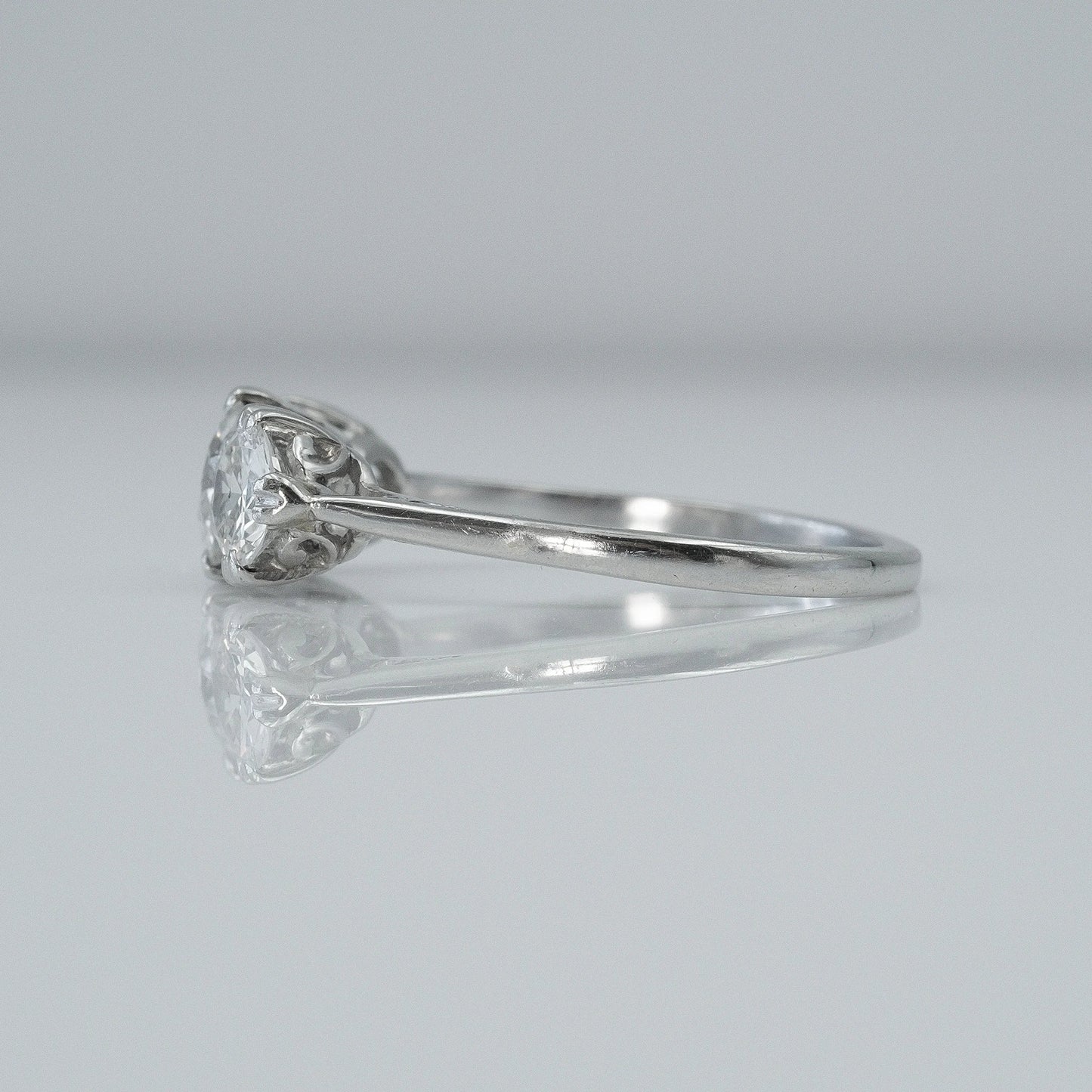 Art Deco 1930's Platinum Diamond Three Stone Ring - Friar House