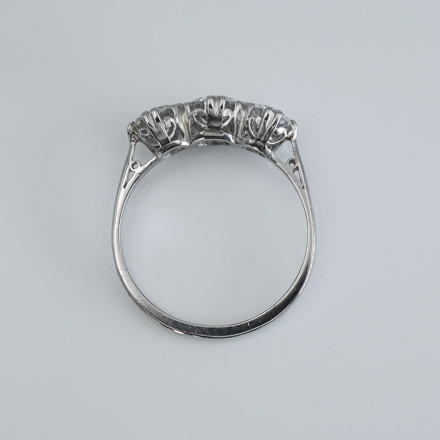 Art Deco 1930's Platinum Diamond Three Stone Ring - Friar House