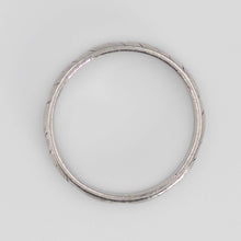 Art Deco 1930's Platinum Engraved Wedding Band - Friar House