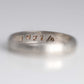 Art Deco 1930's Platinum Engraved Wedding Band - Friar House