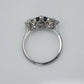 Art Deco 1930's Platinum Sapphire and Diamond Three Stone Ring - Friar House