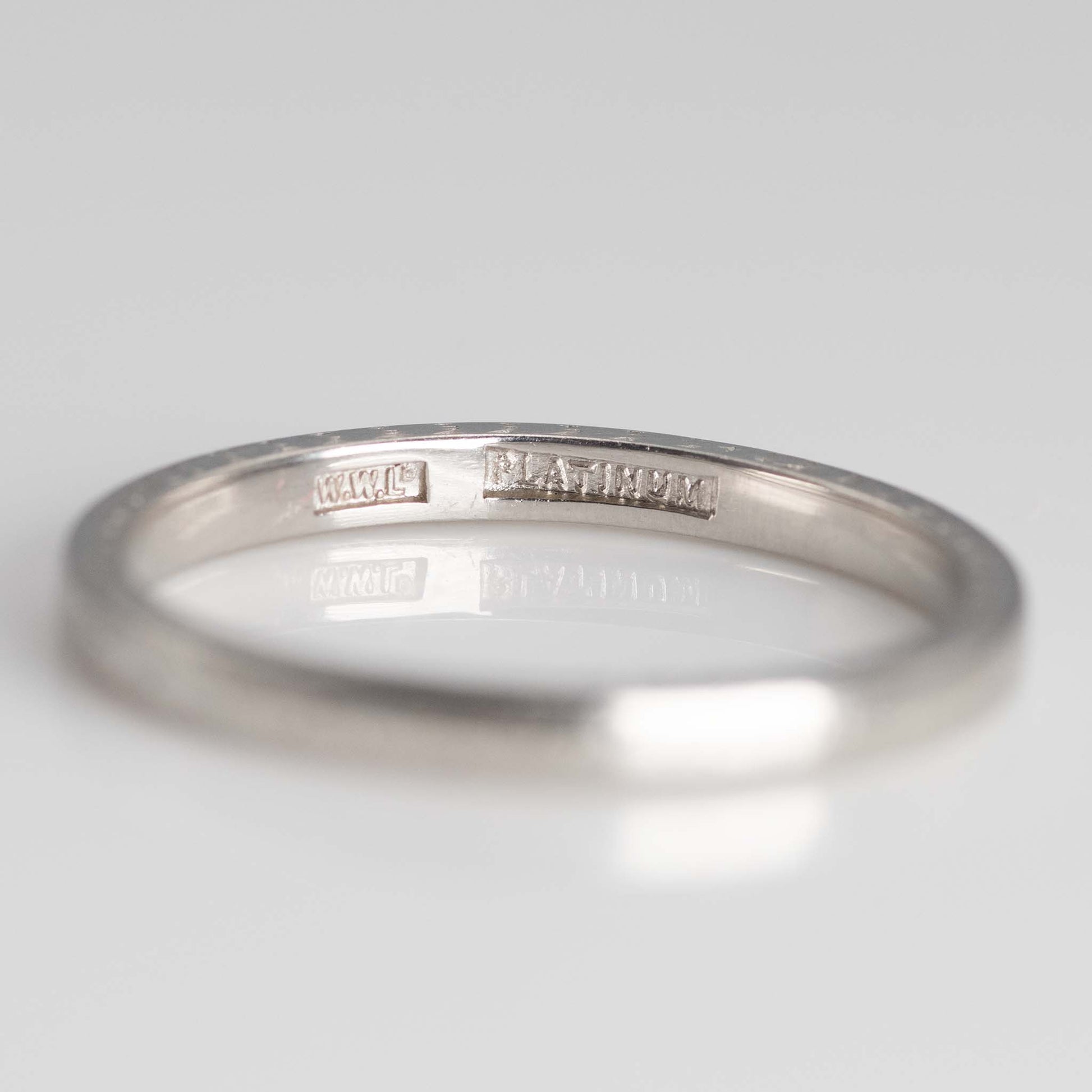 Art Deco 1930's Platinum Wedding Band - Friar House