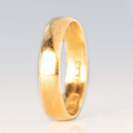 Art Deco 22ct Yellow Gold Wedding Band Hallmarked 1918 - Friar House