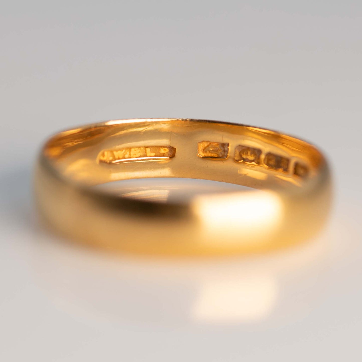 Art Deco 22ct Yellow Gold Wedding Band Hallmarked 1919 - Friar House