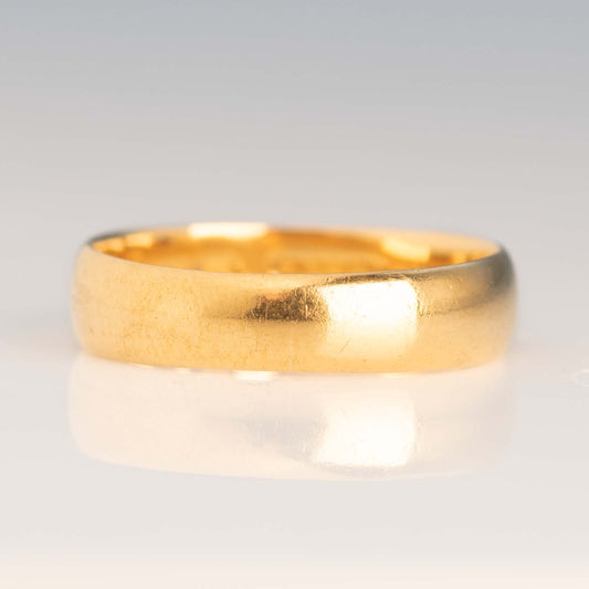 Art Deco 22ct Yellow Gold Wedding Band Hallmarked 1919 - Friar House