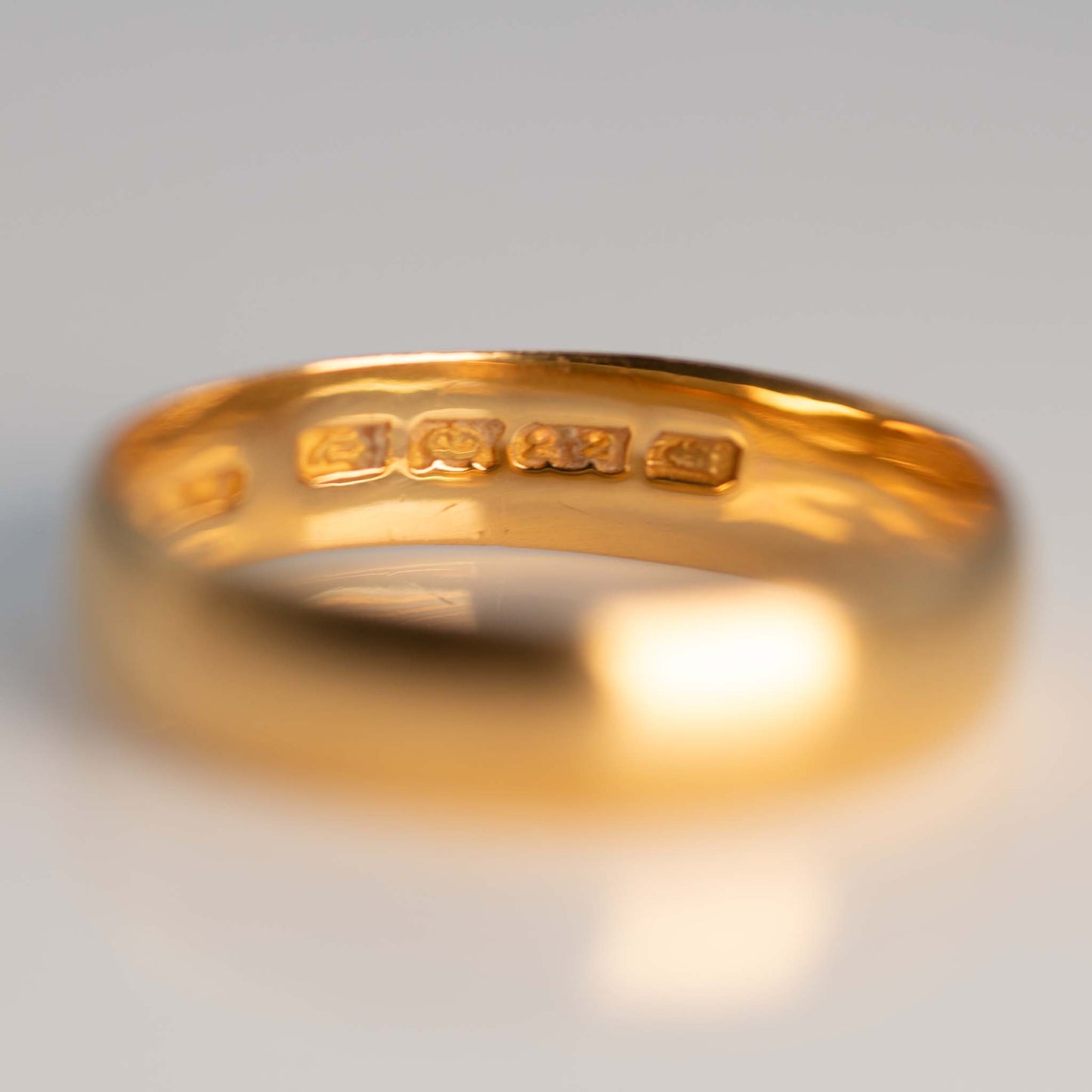 Art Deco 22ct Yellow Gold Wedding Band Hallmarked 1919 - Friar House