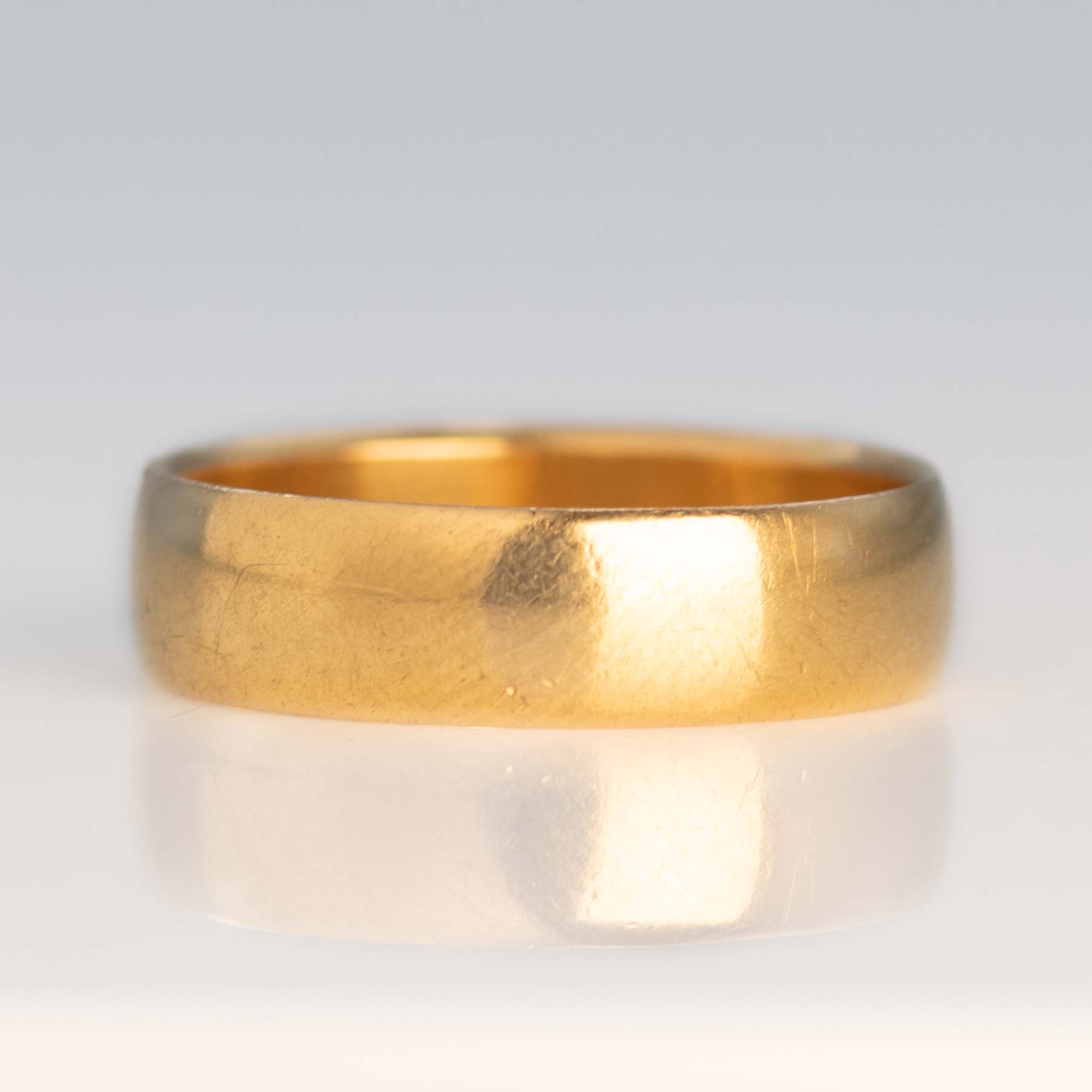 Art Deco 22ct Yellow Gold Wedding Band Hallmarked Birmingham 1916 - Friar House