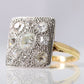 Art Deco 18ct Yellow Gold/Platinum 1.40 Carat Diamond Panel Ring - Friar House