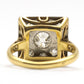 Art Deco 18ct Yellow Gold/Platinum 1.40 Carat Diamond Panel Ring - Friar House