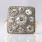 Art Deco 18ct Yellow Gold/Platinum 1.40 Carat Diamond Panel Ring - Friar House