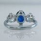 Art Deco Platinum 1.4 carat Sapphire and Diamond Three Stone Ring - Friar House