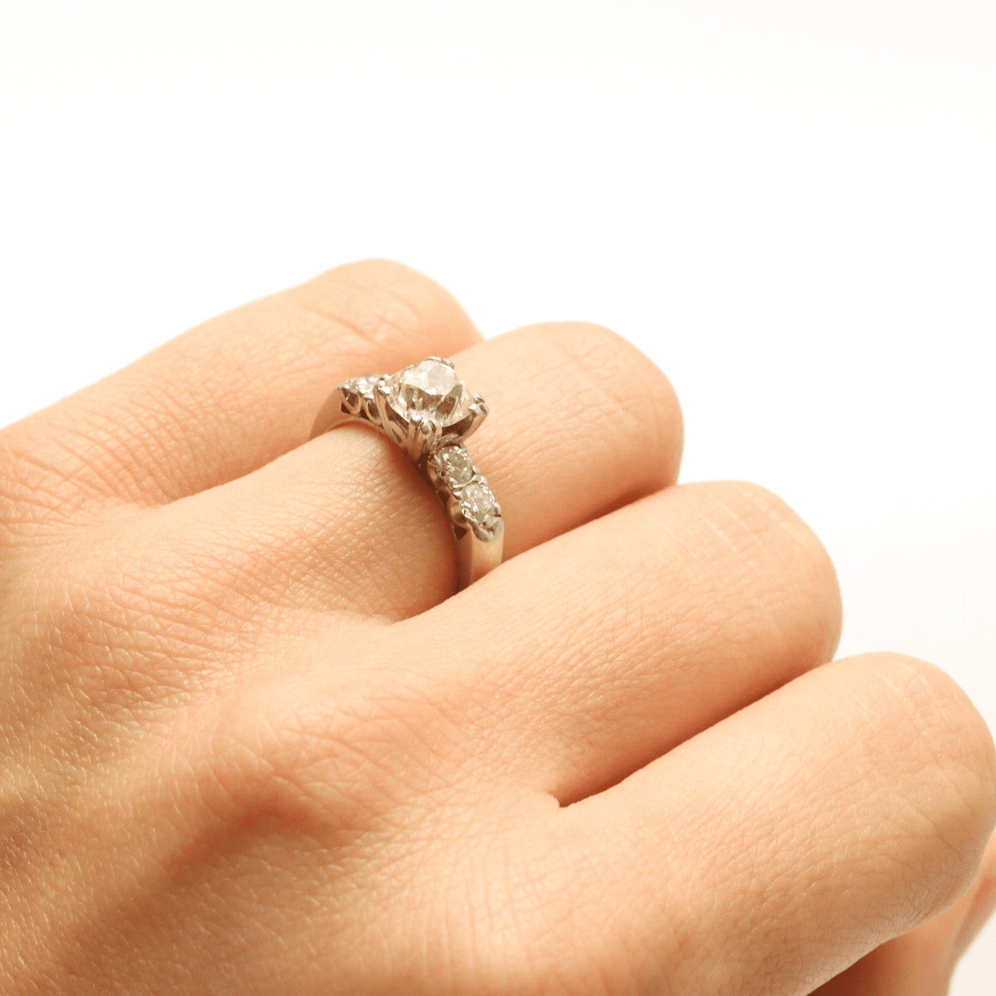 Art Deco Platinum 1.15 Carat Diamond Solitaire Ring - Friar House