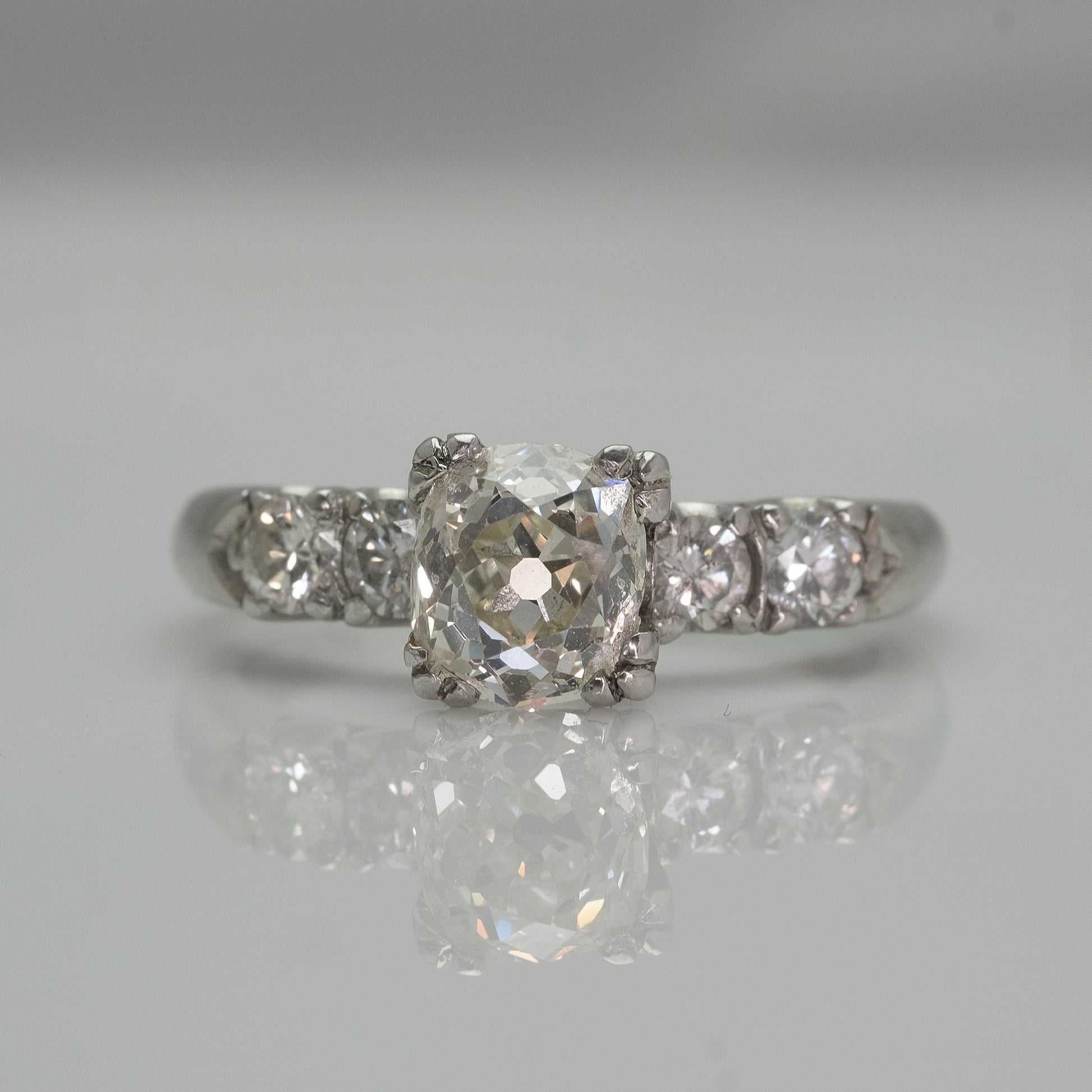 Art Deco Platinum 1.15 Carat Diamond Solitaire Ring - Friar House