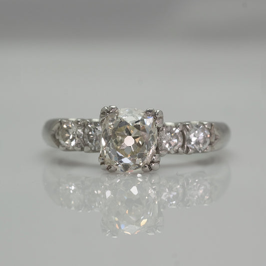 Art Deco Platinum 1.15 Carat Diamond Solitaire Ring - Friar House